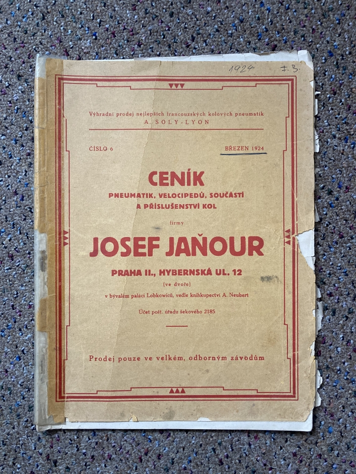 Ceník Josef Jaňour 1924 (776)